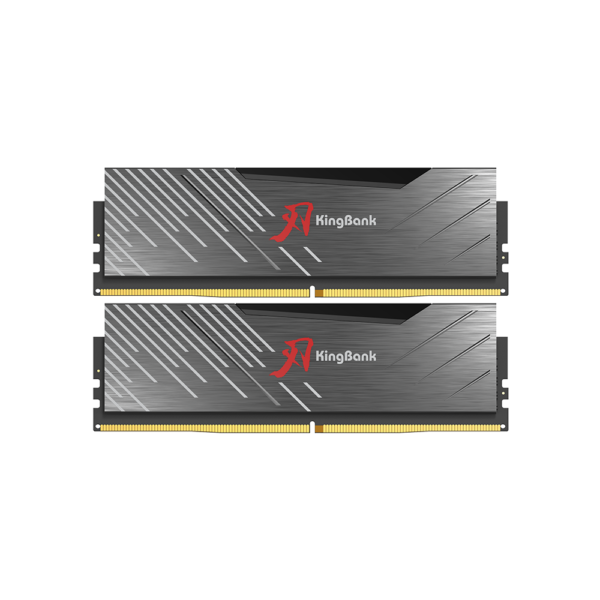 KingBank Memory Ram DDR5 BLACK 6000MHZ 32GB(16GB*2) UDIMM (BLACK BLADE RGB HEATSINK M-die Hynix CL30)
