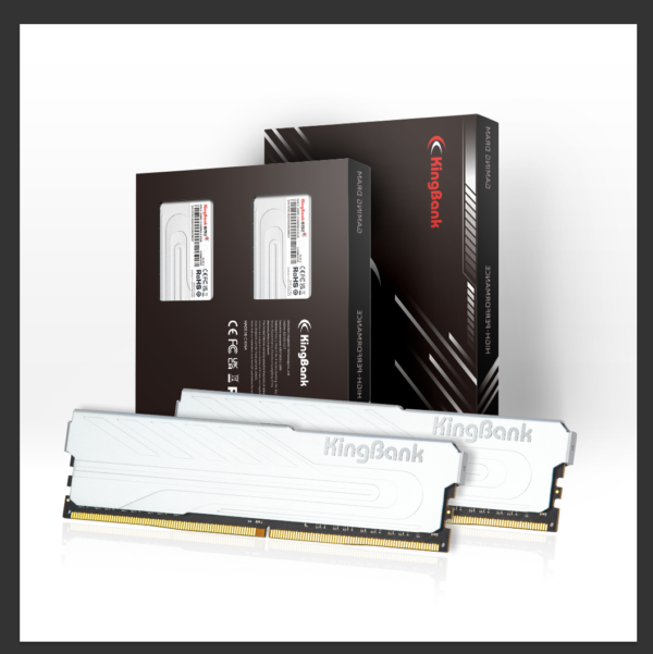 KingBank memory Ram DDR5 6000MHZ 32GB(16GB*2) UDIMM (SILVER HEATSINK CL30) - Image 2